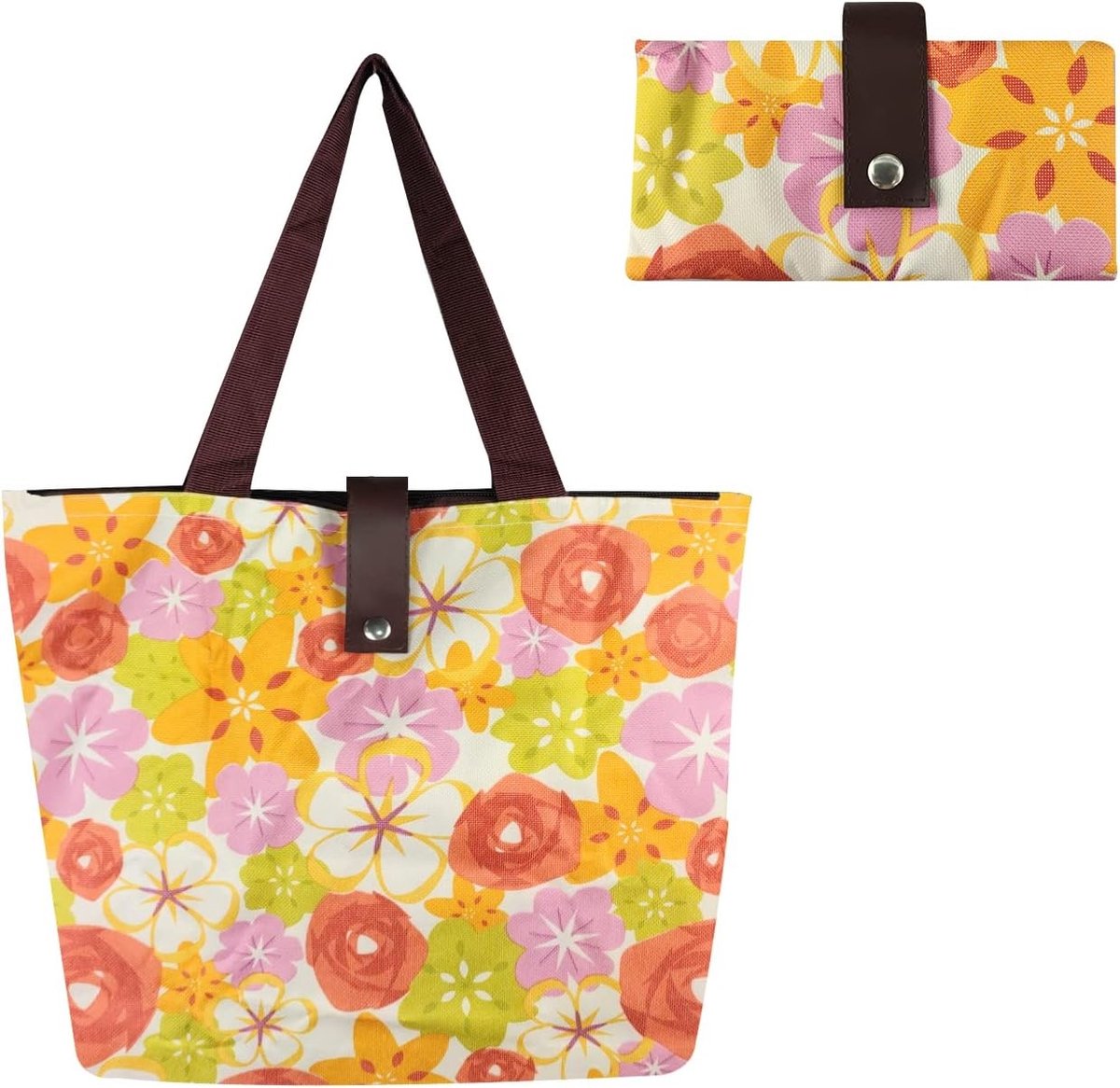 Vouwbare boodschappentas, herbruikbare en wasbare tas voor boodschappen, ecologische tas voor winkelen en reizen, 45x32x12 cm, rood