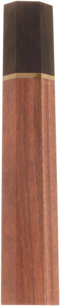 Octagonale houten vervangingshandgreep van bruin bloedzandelhout voor keukenmessen zoals Nakiri, Santoku en Gyuto - 13 x 6 x 100mm, ideaal voor sashimi en andere culinaire toepassingen