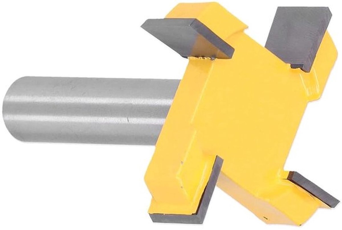 2 inch 4-vinger T-Type spoelplank freesbit voor CNC houtbewerking met veiligheidsuitrusting - 8 mm - inclusief handschoenen en opslag