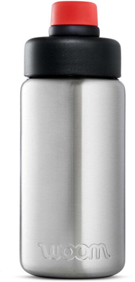 Woom Glug Stainless Steel Bidon 500ml Zilver