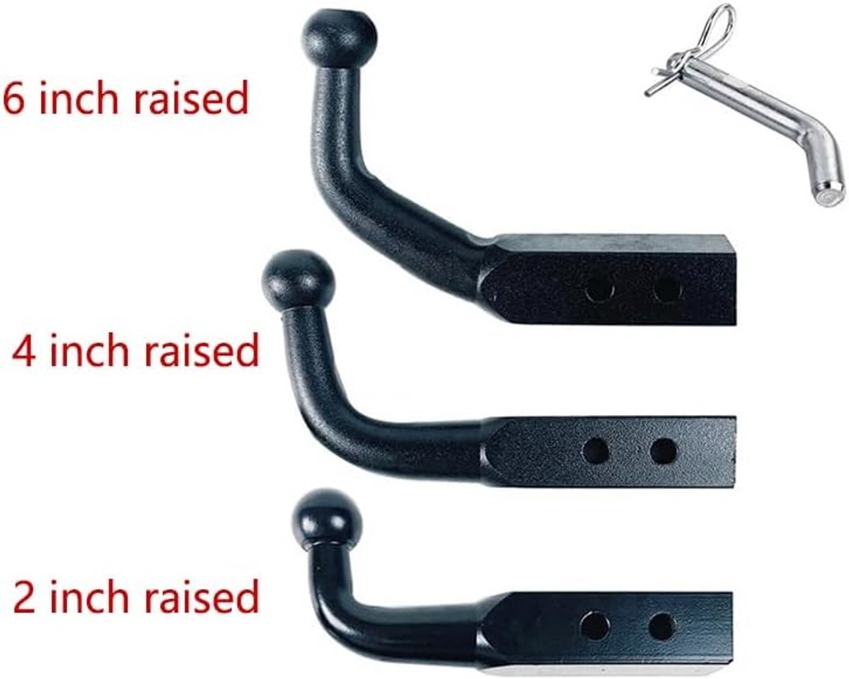 Versterkte Pendant Arm Haak met Bal 50 mm, Stalen Pinnen voor Snelle Montage op Aanhangwagens, SUV's en Trucks, Geschikt voor Dirtbikes en Motoren
