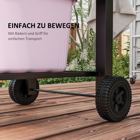 Outsunny - Houtskoolbarbecue - Metaal - 113L x 65B x 108H cm - Zwart van Merkloos — afbeelding 5