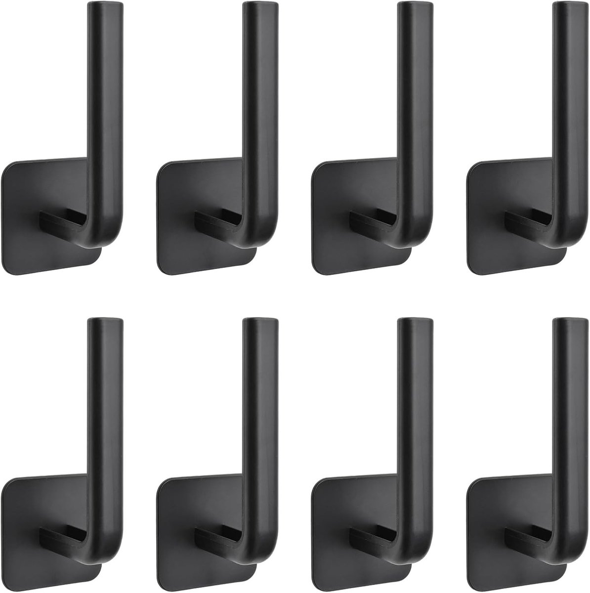 Decoratieve Gordijnhouders - 8 Stuks Muurbevestigde Gordijntapes, Zelfklevende Gordijnbinders voor Thuisdecoratie, Zwart en L-vormig