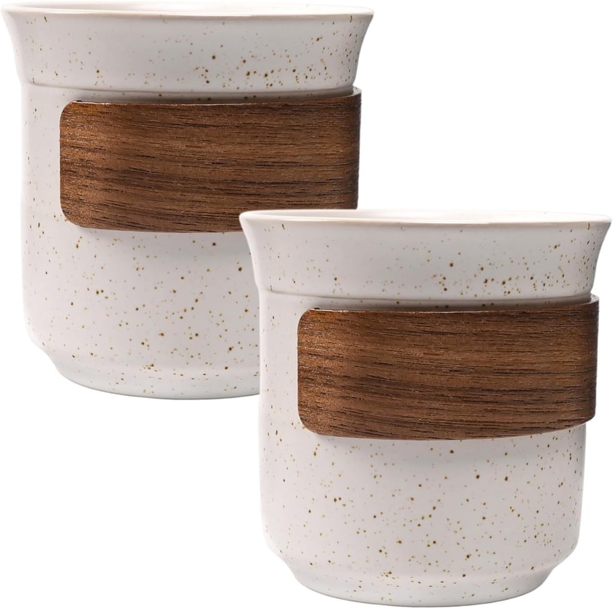 Set van 2 Espresso Kopjes, Keramiek 190 ml, Dikke Wand Koffiekopjes voor Koffie, Melk en Thee, Perfect Cadeau voor Koffieliefhebbers en Genieters