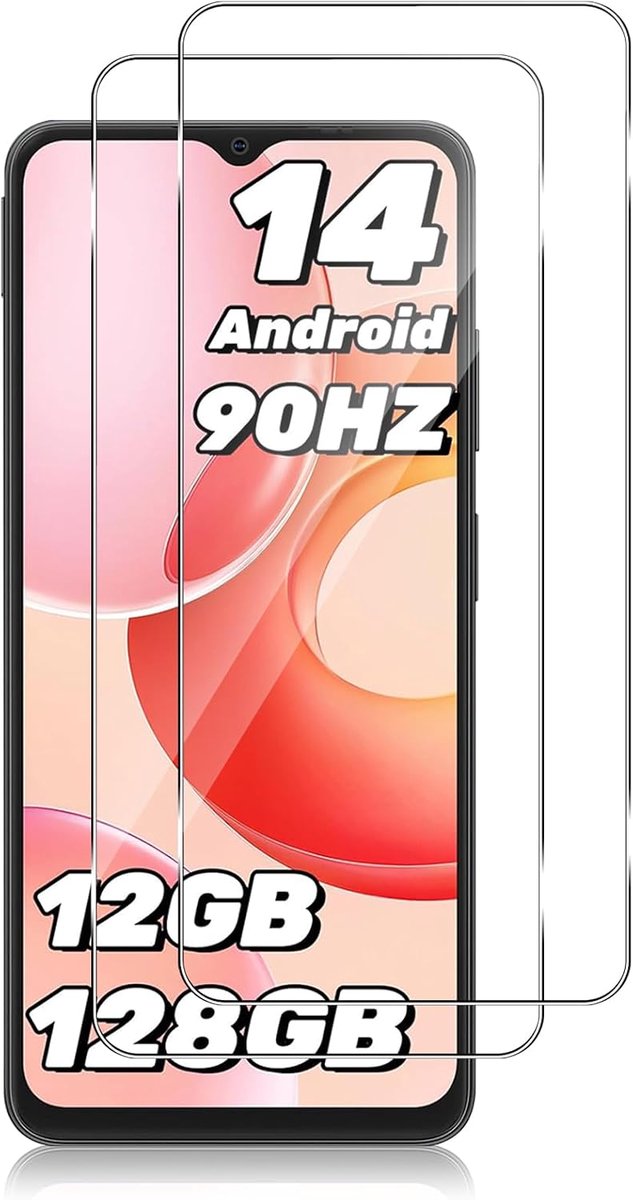 compatibel met Blackview Wave 8 voor pantserglas, 2 stuks, 9H hardheid, 0,33 mm, ultra-heldere folie, anti-kras beschermglas, anti-luchtbelletjes folie