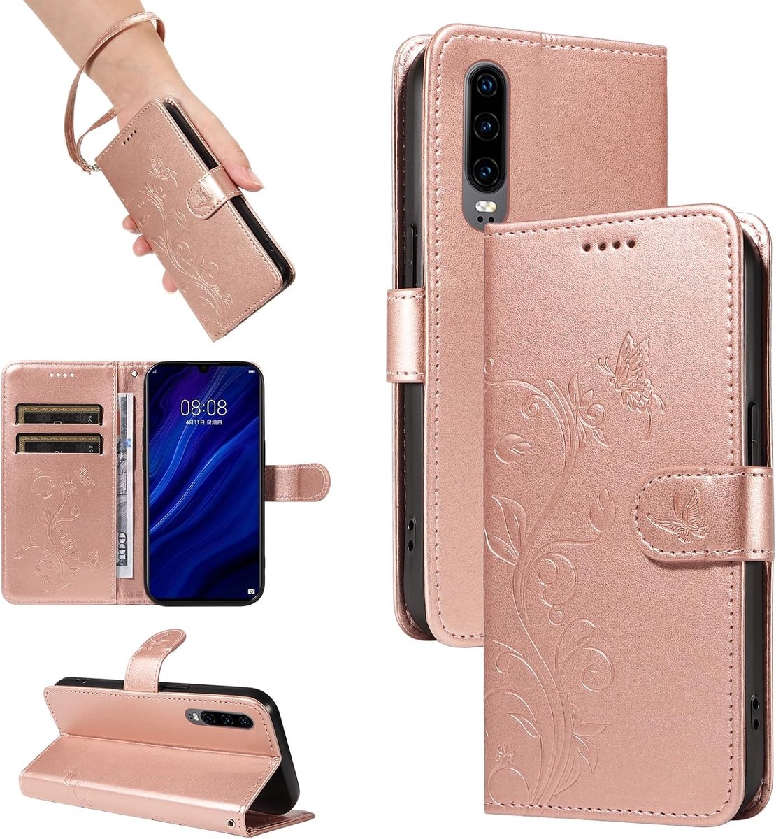 Hoesje voor Huawei P30, Roségoud