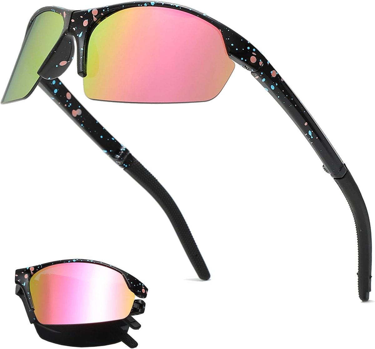 Keeper Opvouwbare Sport Zonnebril voor Mannen Vrouwen Jeugd Sport Running Bril Winddicht Fietsen Goggles Softbal Baseball Bril UV Bescherming Shades