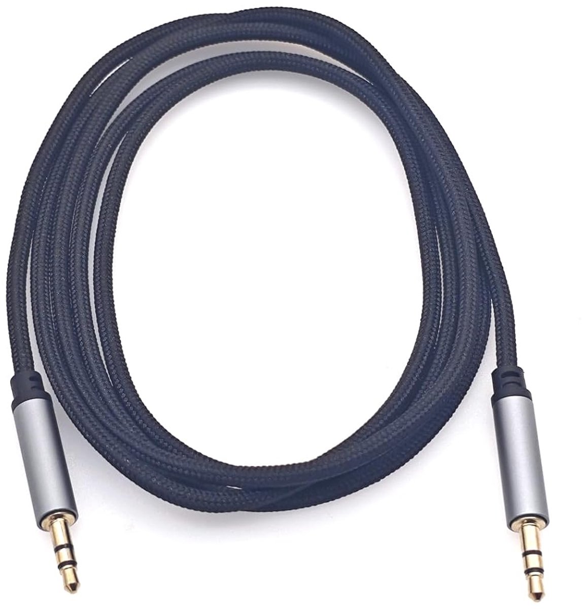 1,5m 3,5 mm AUX-kabel, stereo audiokabel met mannelijke naar mannelijke connector, Hi-Fi AUX-kabel voor in auto, koptelefoon, voor iPhone, voor Samsung, tablets, stereo-installaties en luidspreker