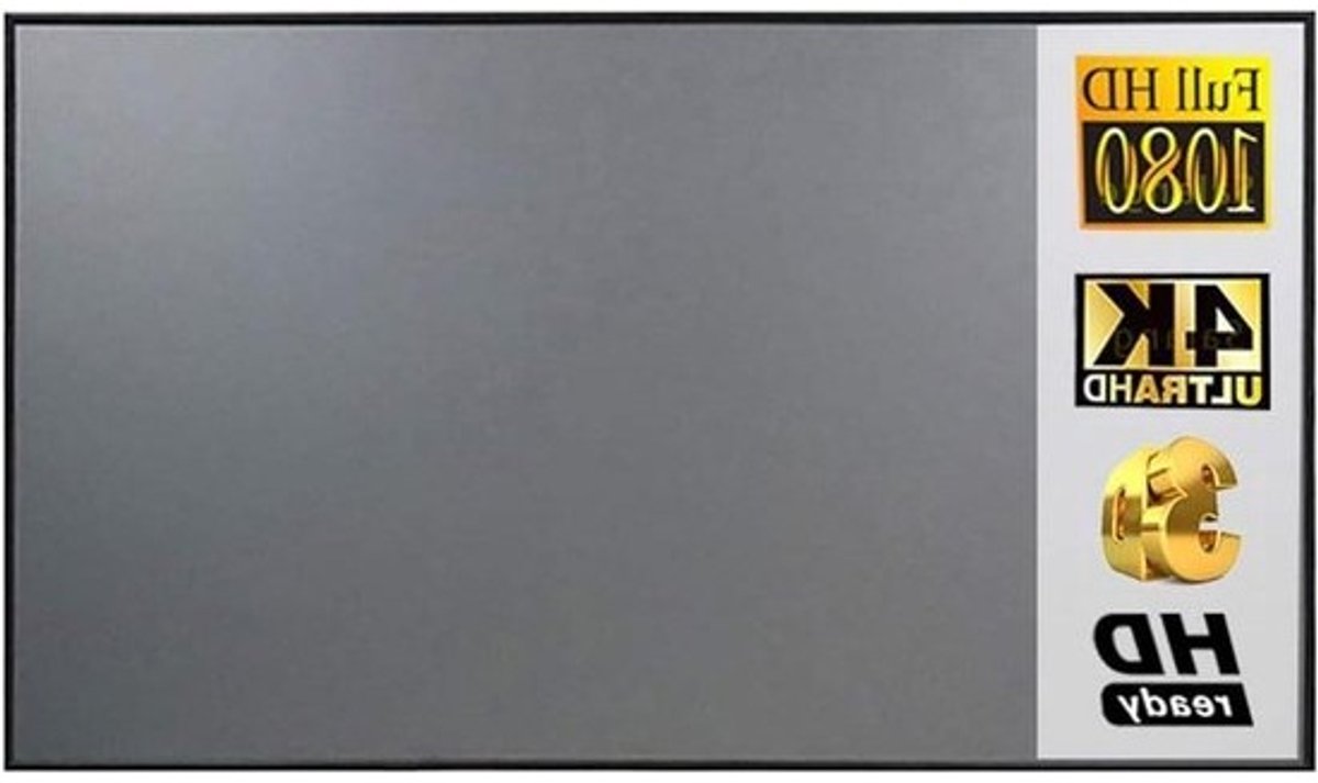 Projectiescherm - Filmscherm Beamer - Thuisbioscoop Ervaren - Grijs Contrast Verhogend - 120 Inch - Wit