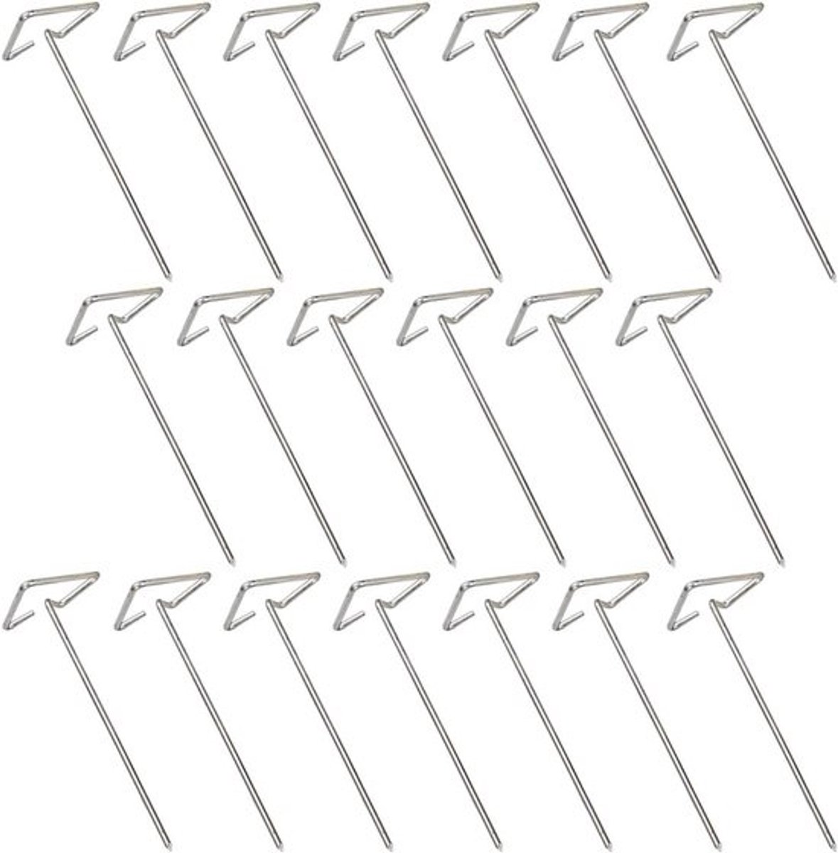 Heteluchtfriteuse Spiesen - Metalen Prikkers - Verticaal Grillen - Roestvrij Staal - 20 Stuks - Zilverkleurig
