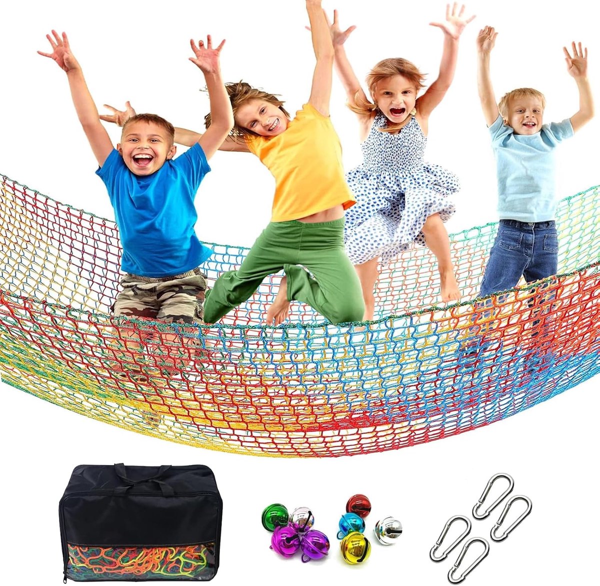 dubbellaags, veiligheidsnet voor kinderen, valbeschermingsnet, voor buiten, speelplaats, binnen en buiten (2 x 3 m)