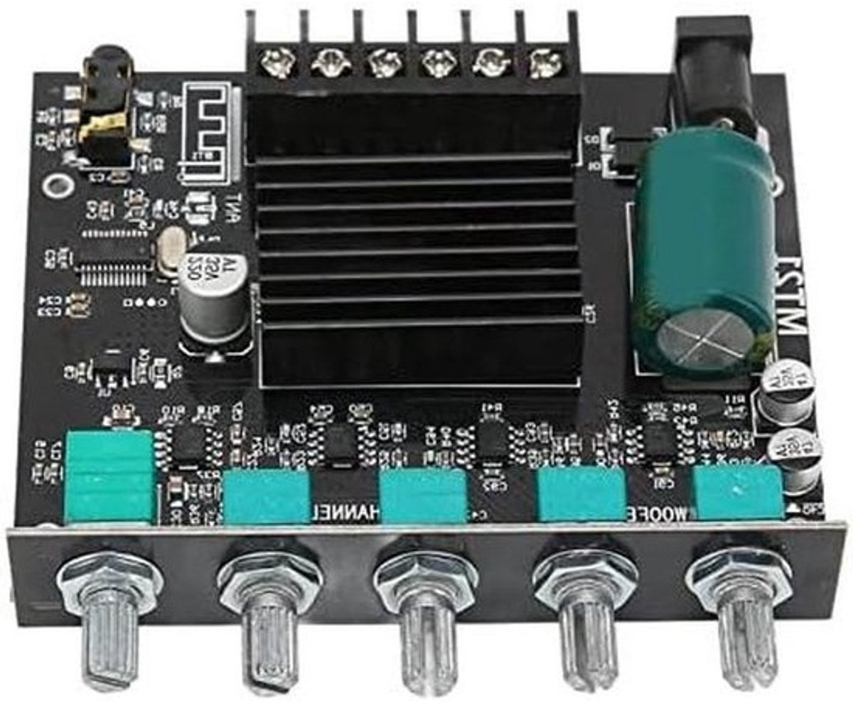 Digitale Stereoversterkerkaart, ZK‑MT21 Bluetooth 2.1-kanaals DC 12‑24V, HIFI DIY-audio-eindversterkermodule, voor 15‑100W 4‑8Ω Luidsprekers