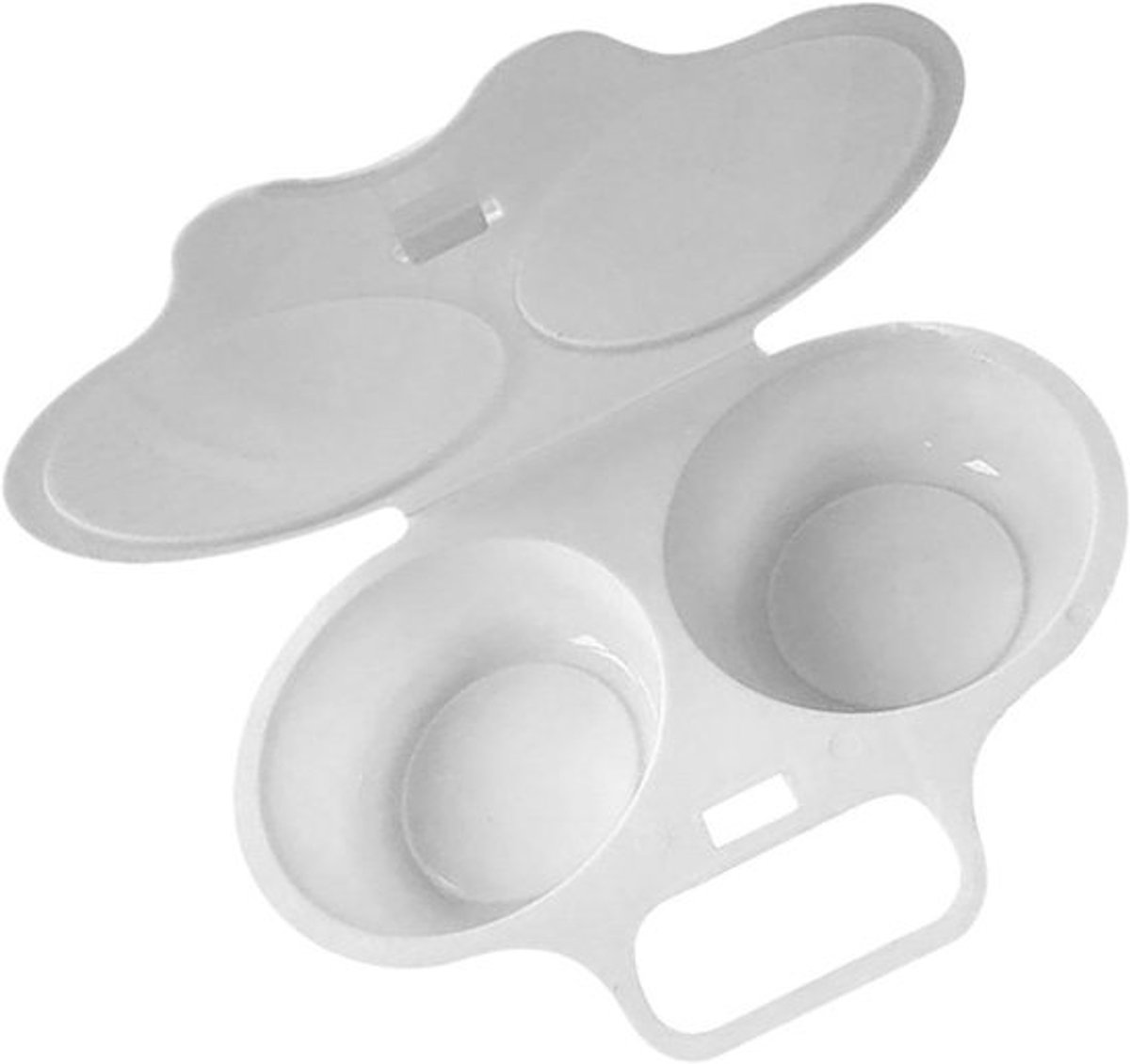 Magnetron eierkoker - Omelet maker - Snel ontbijt maken - Dubbellaags ontwerp - 16 cm - Wit