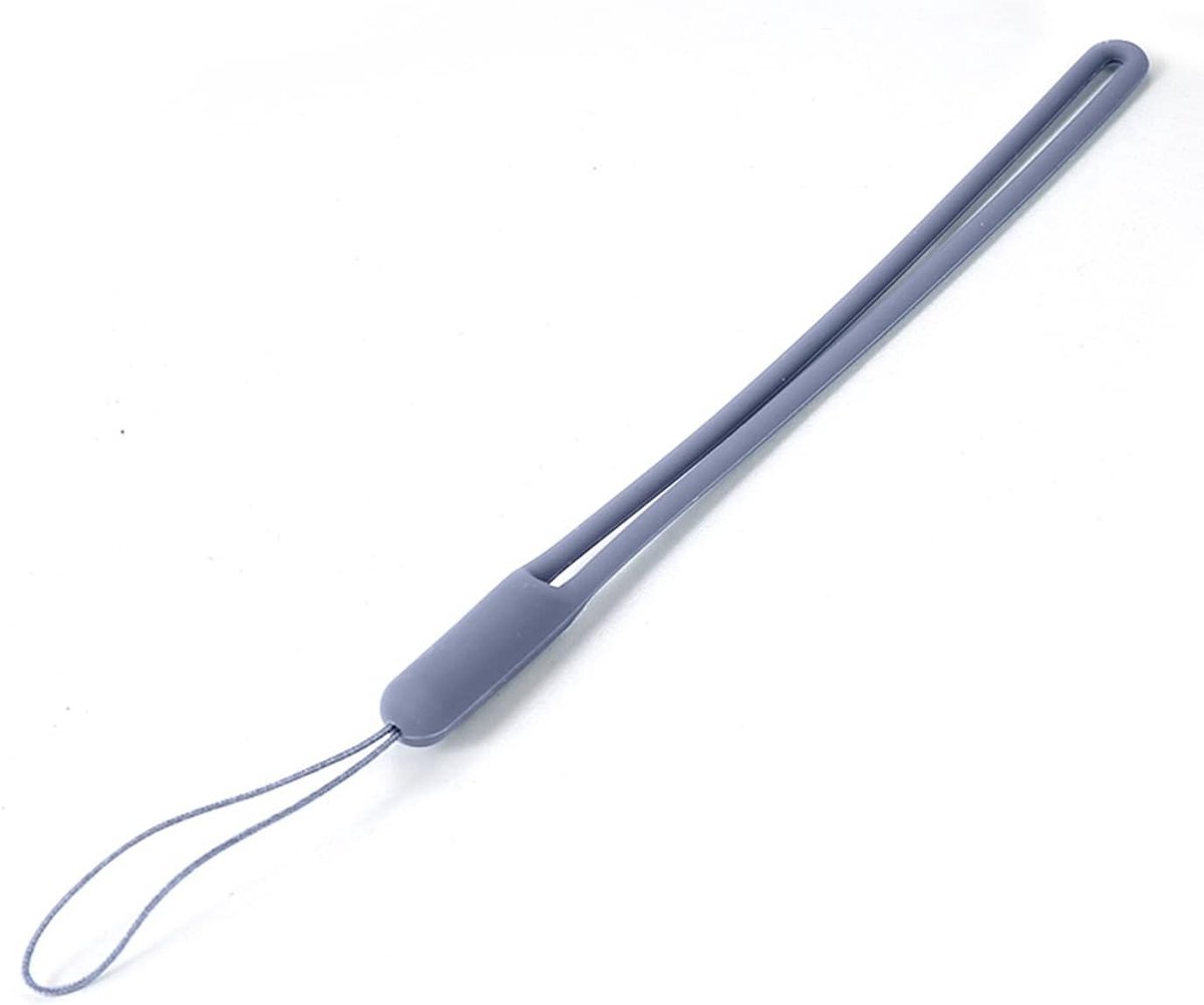 Zacht, elastisch siliconen, mobiele telefoon, polsband, kleurrijk, eenvoudig, polsband voor mobiele telefoons, USB-camera's, sleutelhanger, portefeuille, MP3, MP4 - grijs