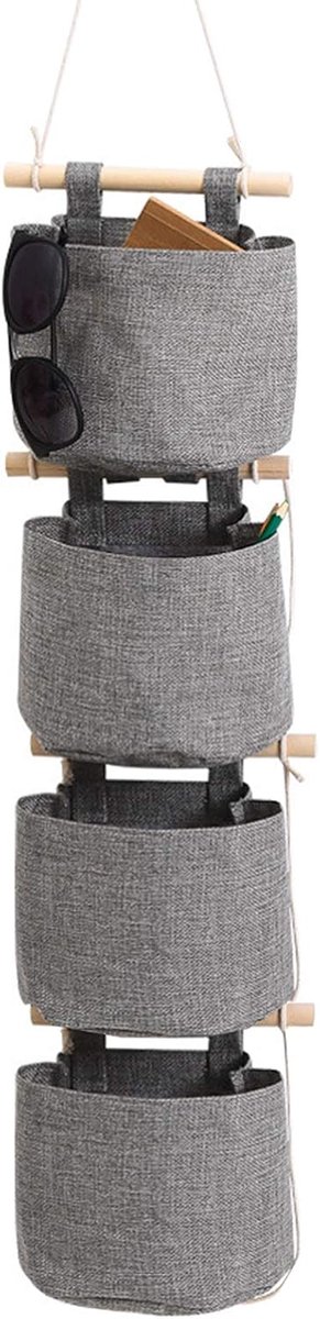 Hangtas Opbergtas Hangende Organizer Muur Deur Organizer Keukengerei Tas Set van 4 Praktisch en Ruimtebesparend