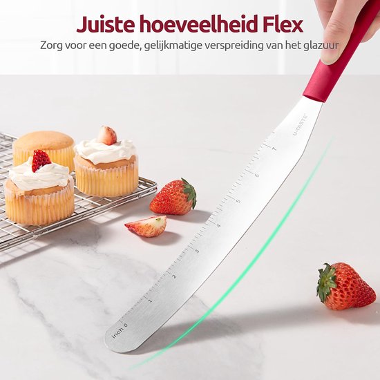 Spatelset,430 Roestvrij Staal Oppervlak(3Stuks,Rood) — afbeelding 5