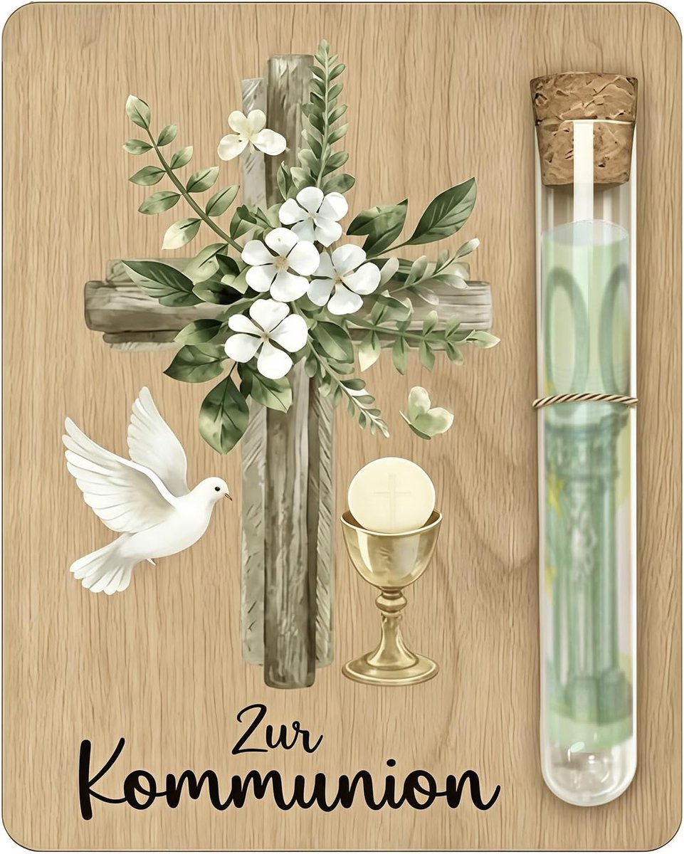 doop, hout, kruis, duif, motief, geldcadeau, vormsel, communie, decoratie, cadeau voor doop, doopcadeau voor peetouders, familieleden, geldcadeau, hout