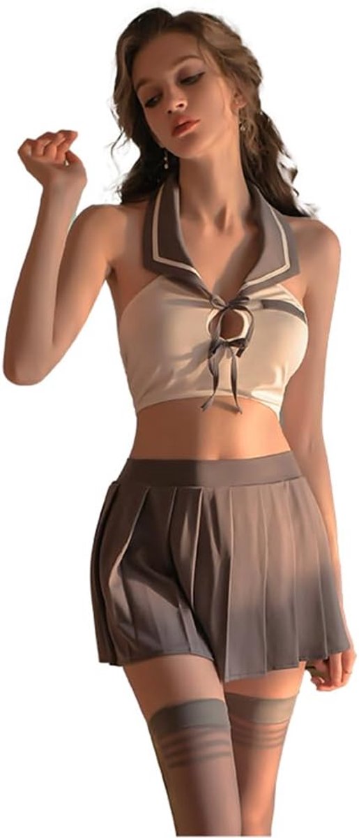cosplay-kostuum voor dames, Japanse student, mini-matrozenpak, lingerie
