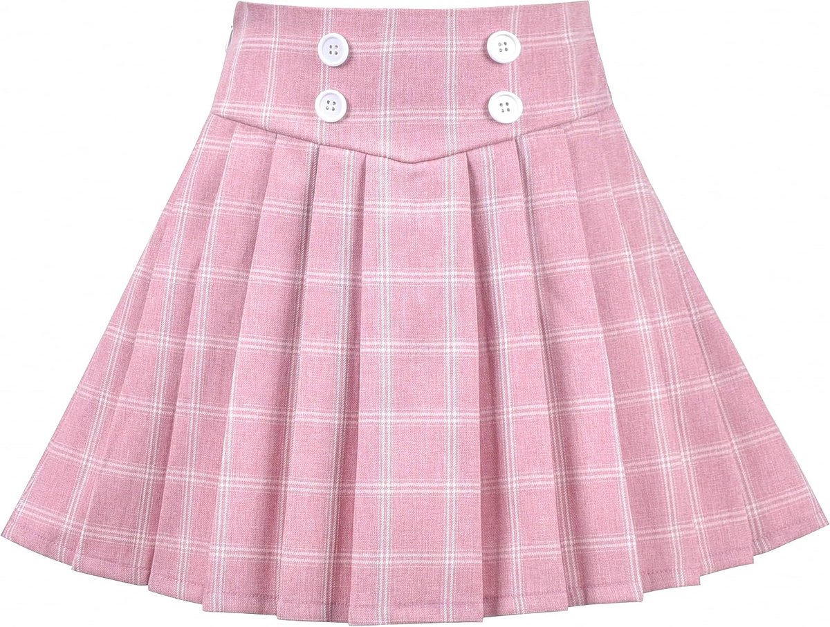 Rok Beige Geplooid Vlinderdas Back School Uniform 6-14 jaar