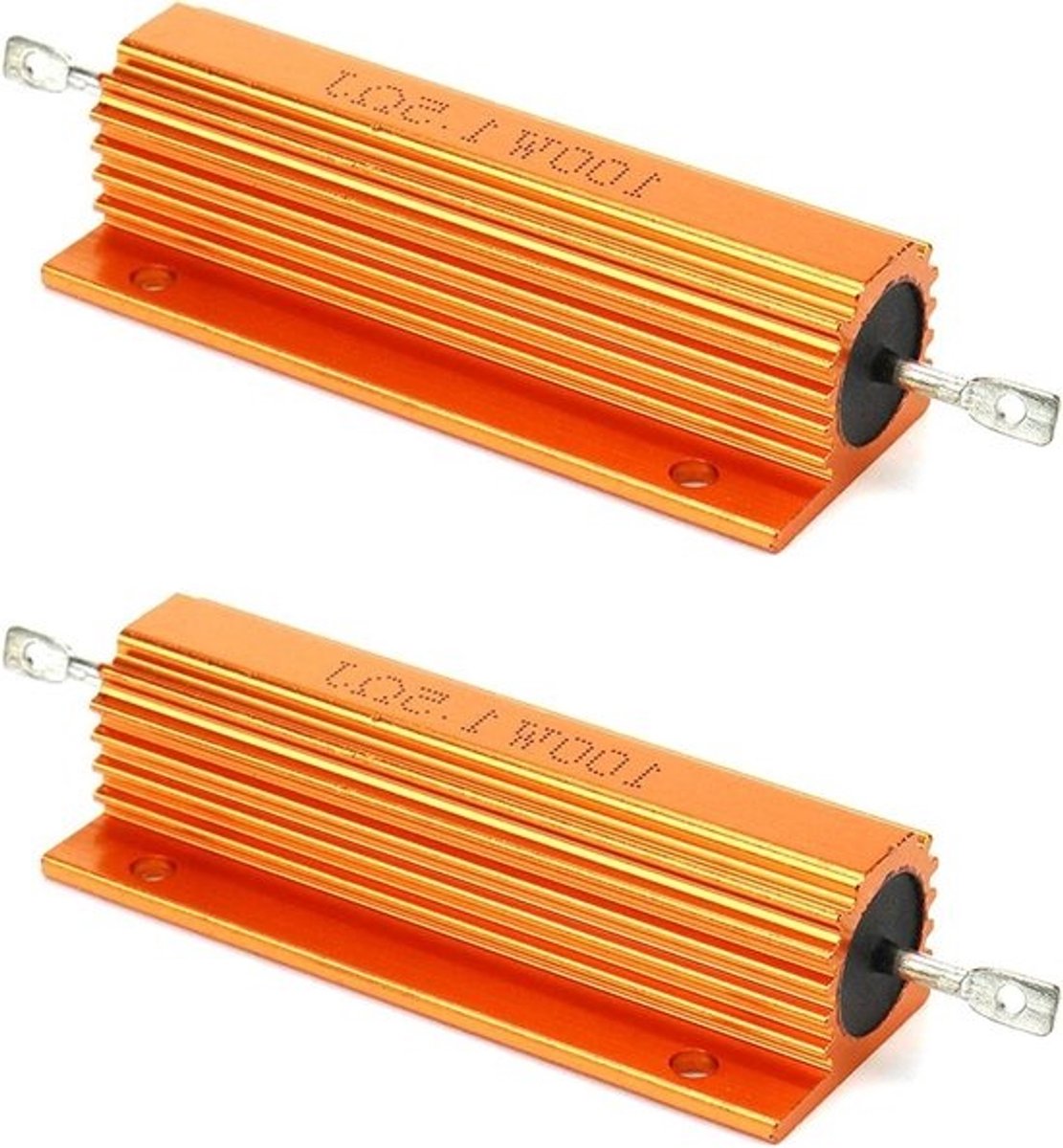 Aluminium Weerstand - Vermogensweerstand - Elektronica Projecten - Hoge Belastbaarheid - 100W 1.5 Ohm - Aluminiumkleur