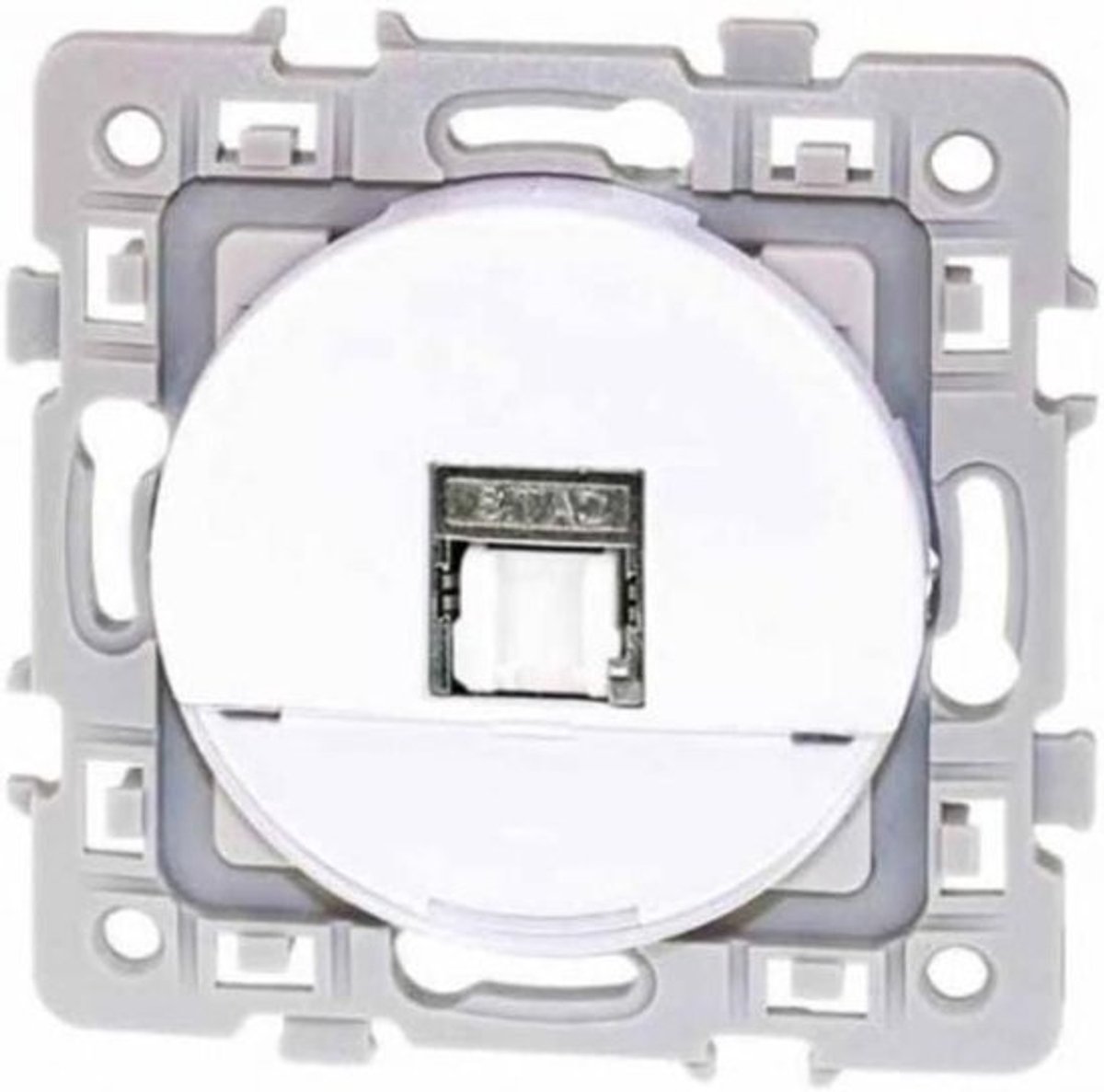 Stopcontact RJ45 - Netwerkstopcontact Telefoon - Internet Aansluiten - Cat5E UTP - SQUARE - Wit