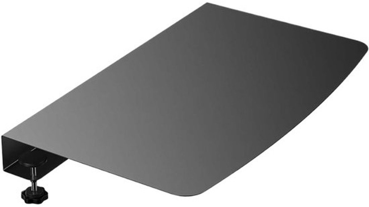 Bureaublad Vergroter - Bureau Verlengstuk Opbergrek - Werkruimte Organiseren - Stabiele Stalen Constructie - 43x25 cm - Zwart