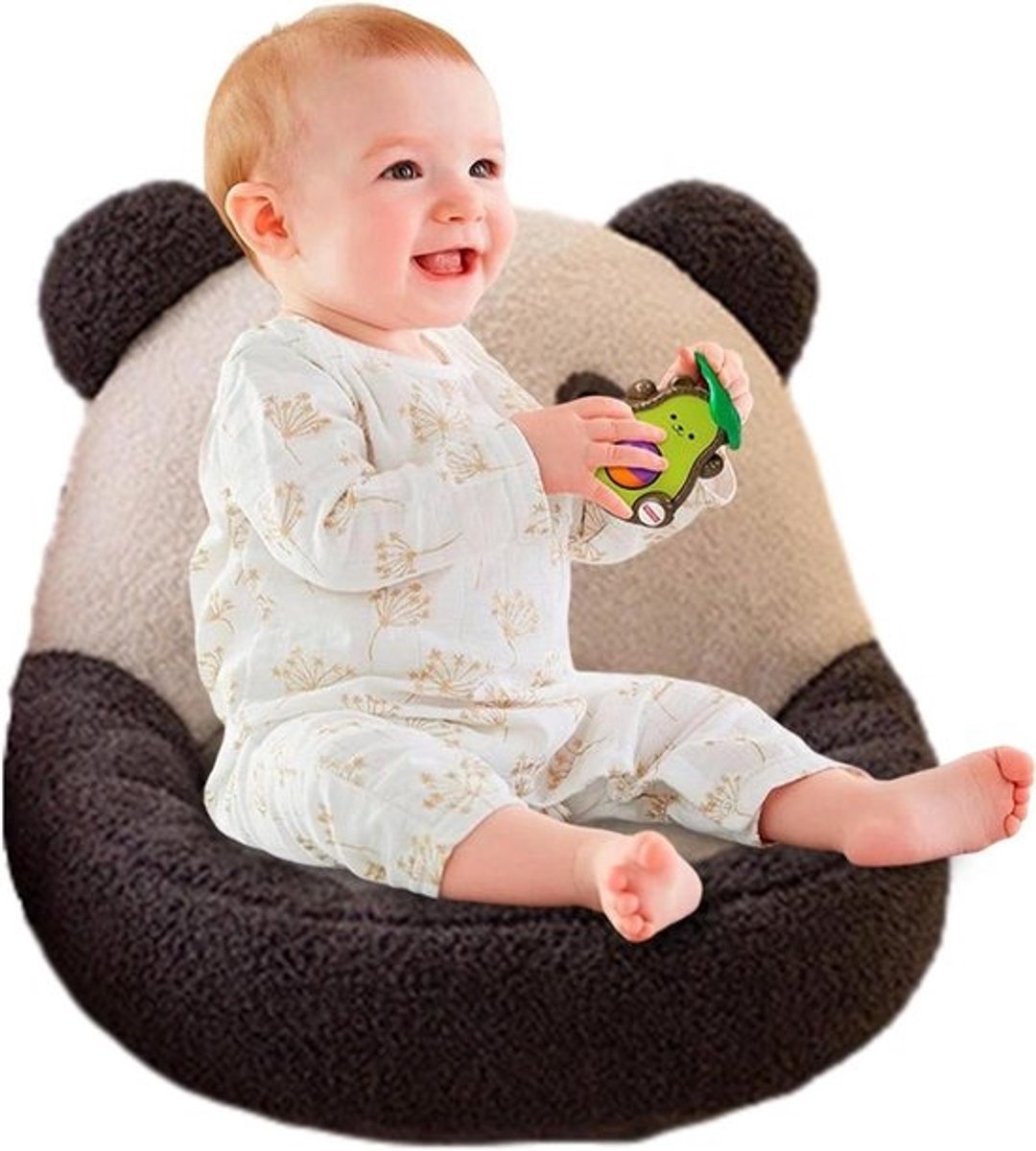 Kinder Panda Fauteuil - Zitje Peuters - Leeshoek Creëren - Zacht Pluche Materiaal - 55 cm - Panda