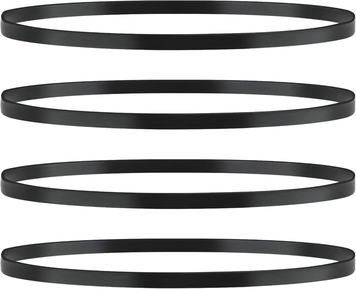 Universele Plat Rubberriemen voor Platenspeler - 4 Stuks, 5mm Breed, 200mm Lang, Geschikt voor Cassette- en CD-Recorders, Vervangingsriemen