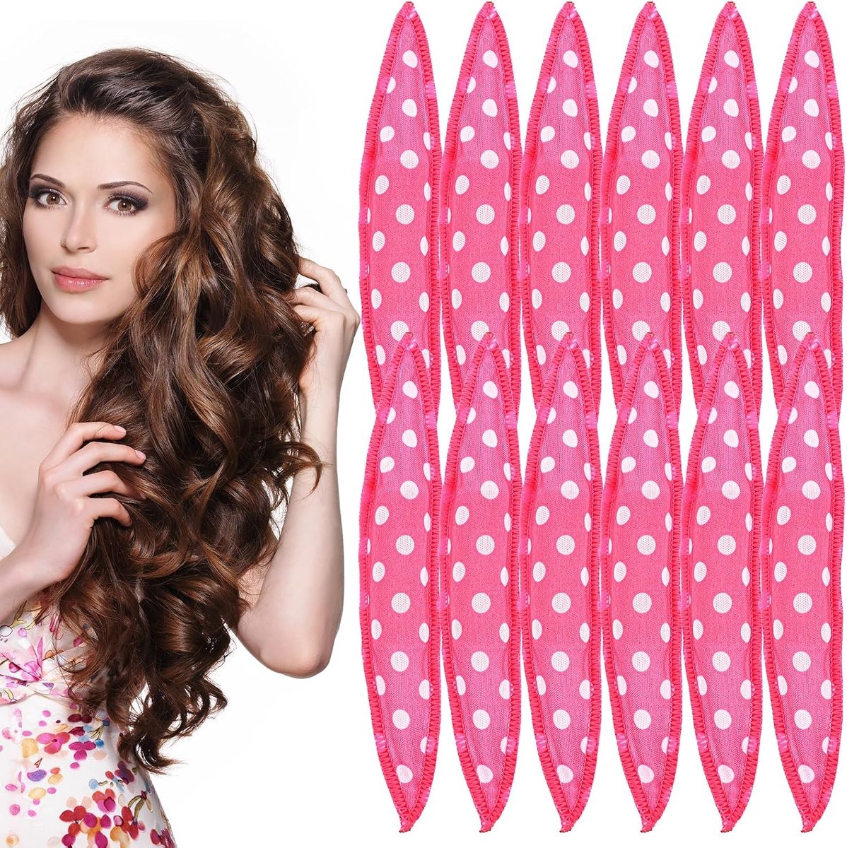 Set van 12 schuim haarrollers voor het creëren van mooie krullen en volume in je haar