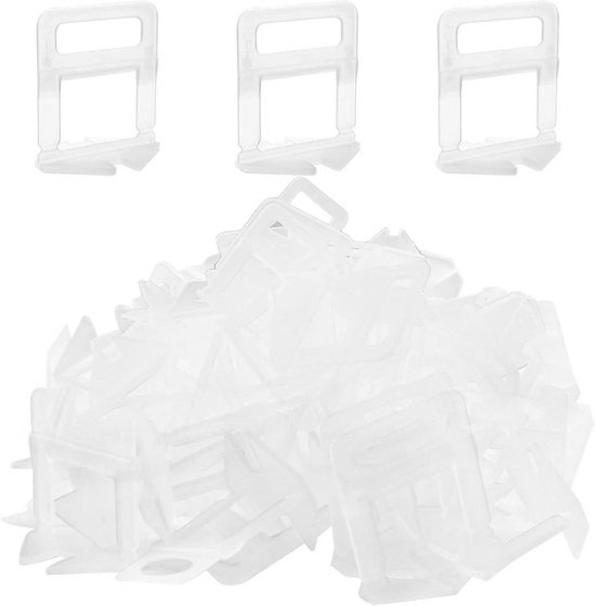 Tegel Leveling Systeem - Tegel Spacers - Vlakke Tegels Leggen - Minimale Voeg 1mm - 500 Stuks - Wit
