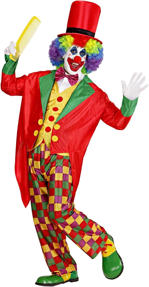 - Clownskostuum, casper, harlekijn, carnavalskostuum