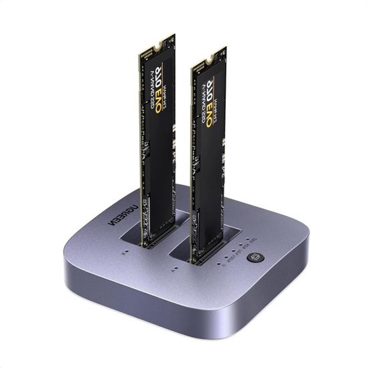 Harde schijf dockingstation - SSD behuizing - Data back-up - Offline klonen - 20 Gbps - Zilver