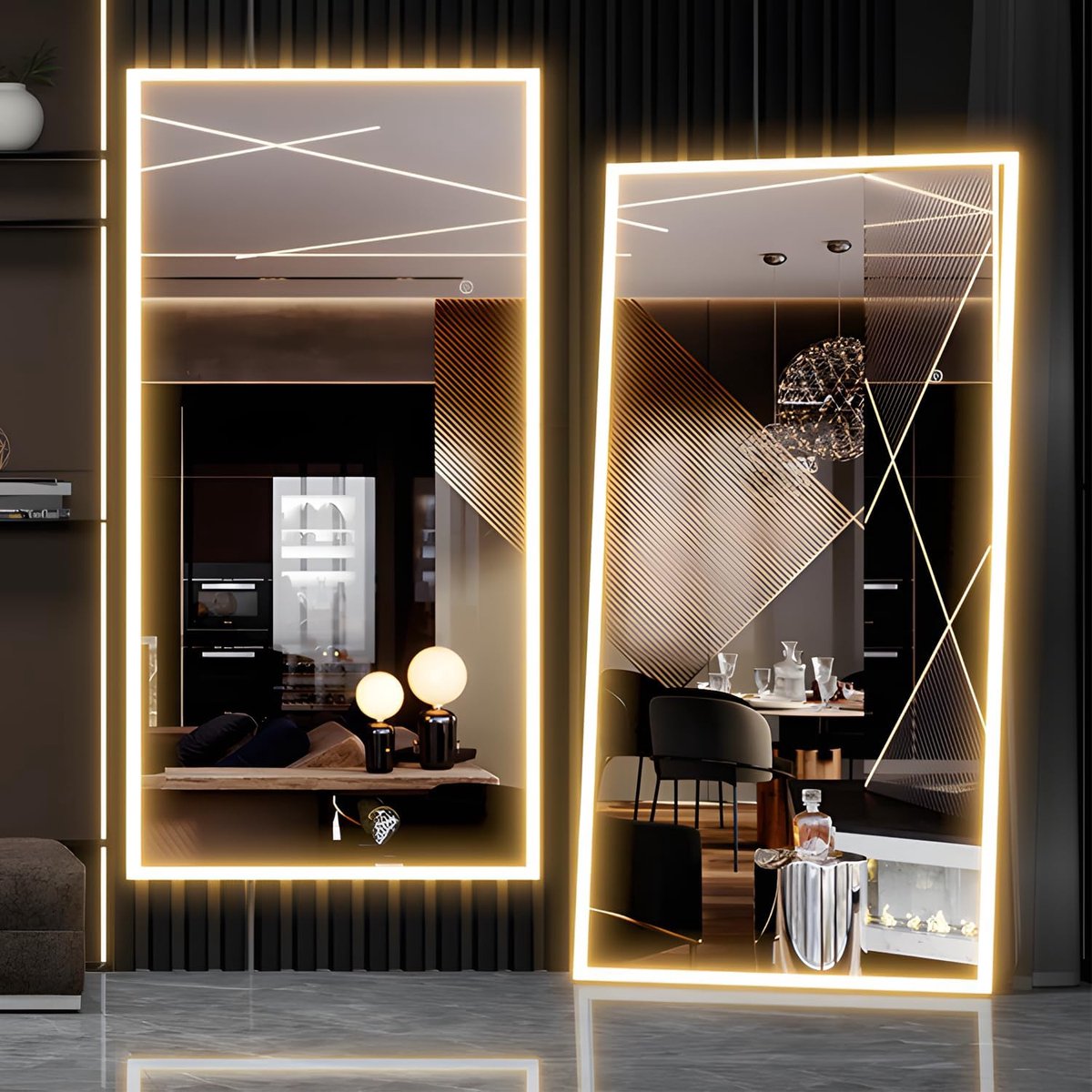 180x80cm Spiegel in volledige lengte met ledlampen
