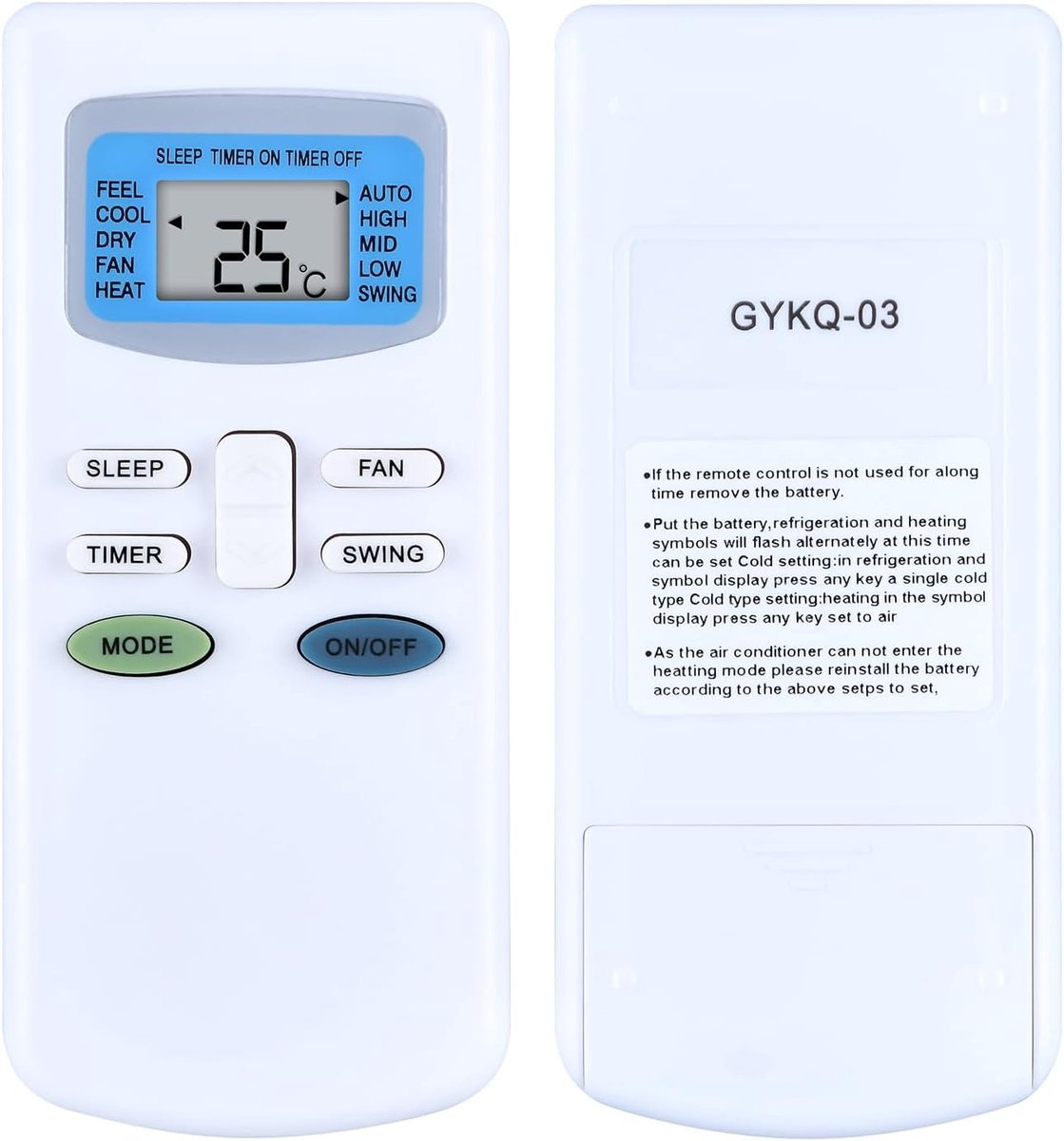 Airco vervangende afstandsbediening voor Kelon FanWorld TCL Delonghi airconditioner PACCT90 PACC100EL PACC120E PACC130EK GYKQ-27E ACTR-70 ACTR-90 FW3-2500 FW3-3000 KFTHP- 12