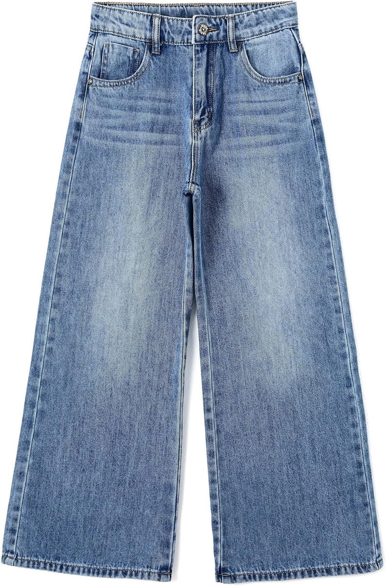 Jeans, Kid Ripped Wide Leg Slim Fit Fashion Denim Jeans Broek