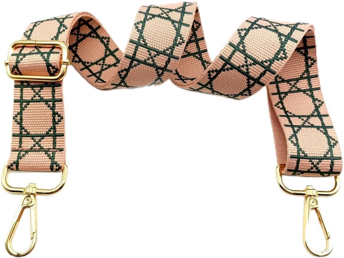 Schouderriem, tas om te wisselen, tasriem breed met karabijnhaak, goud, 80-130 cm, draagriem, tas voor dames, schoudertas, moderne handtas, 3,8 cm, 29