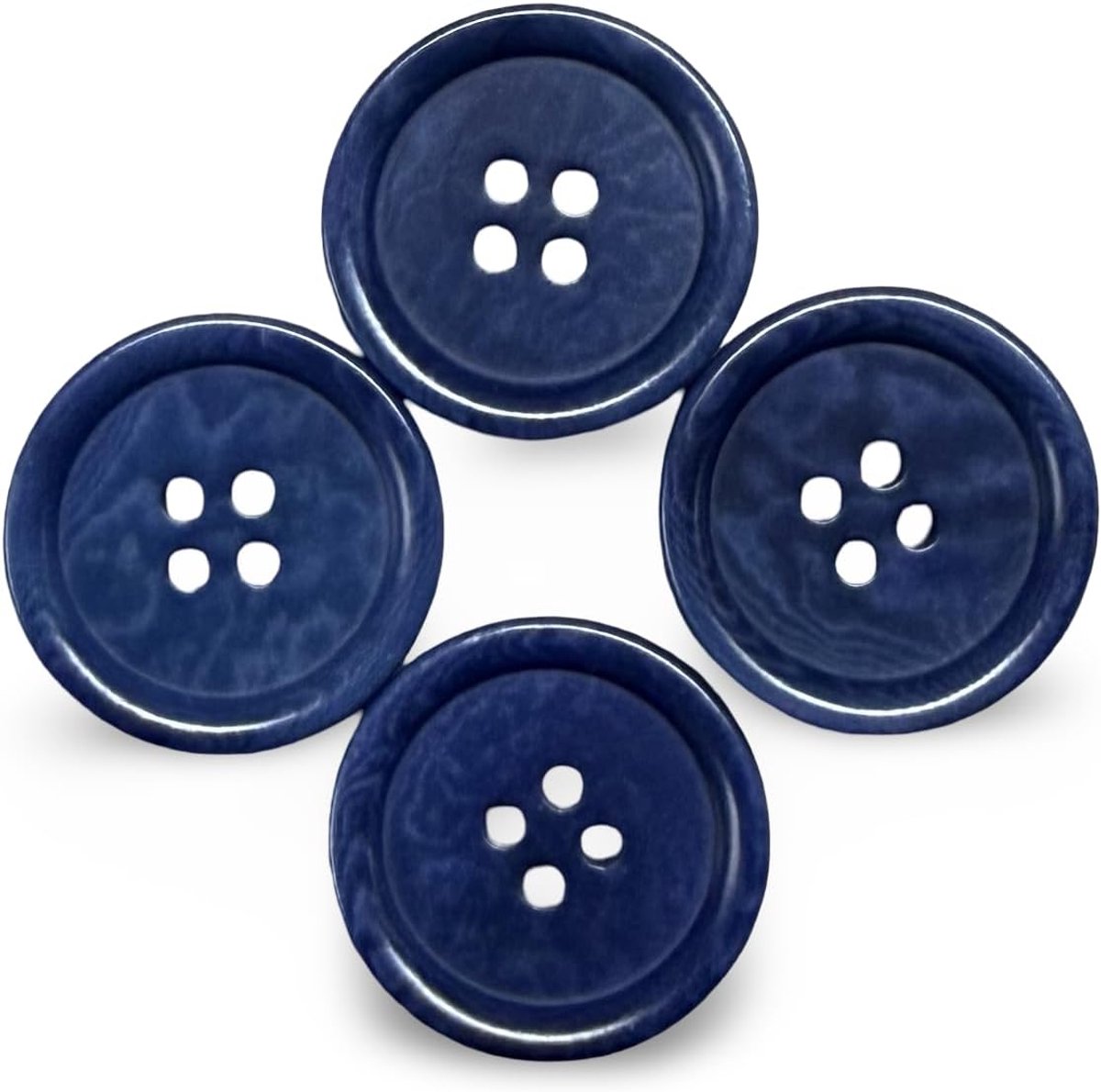 Knopen met 4 gaten in 15 mm, 18 mm, 20 mm, 22 mm of 25 mm (15mm)