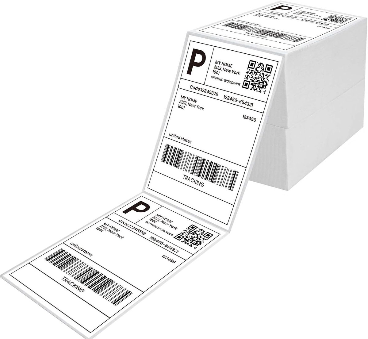 10 Rolls Direct Thermische Printer Labels Roll 4 "x 6" x 1000lables Witte Permanente Zelfklevende Verzending Etiketten Rolls