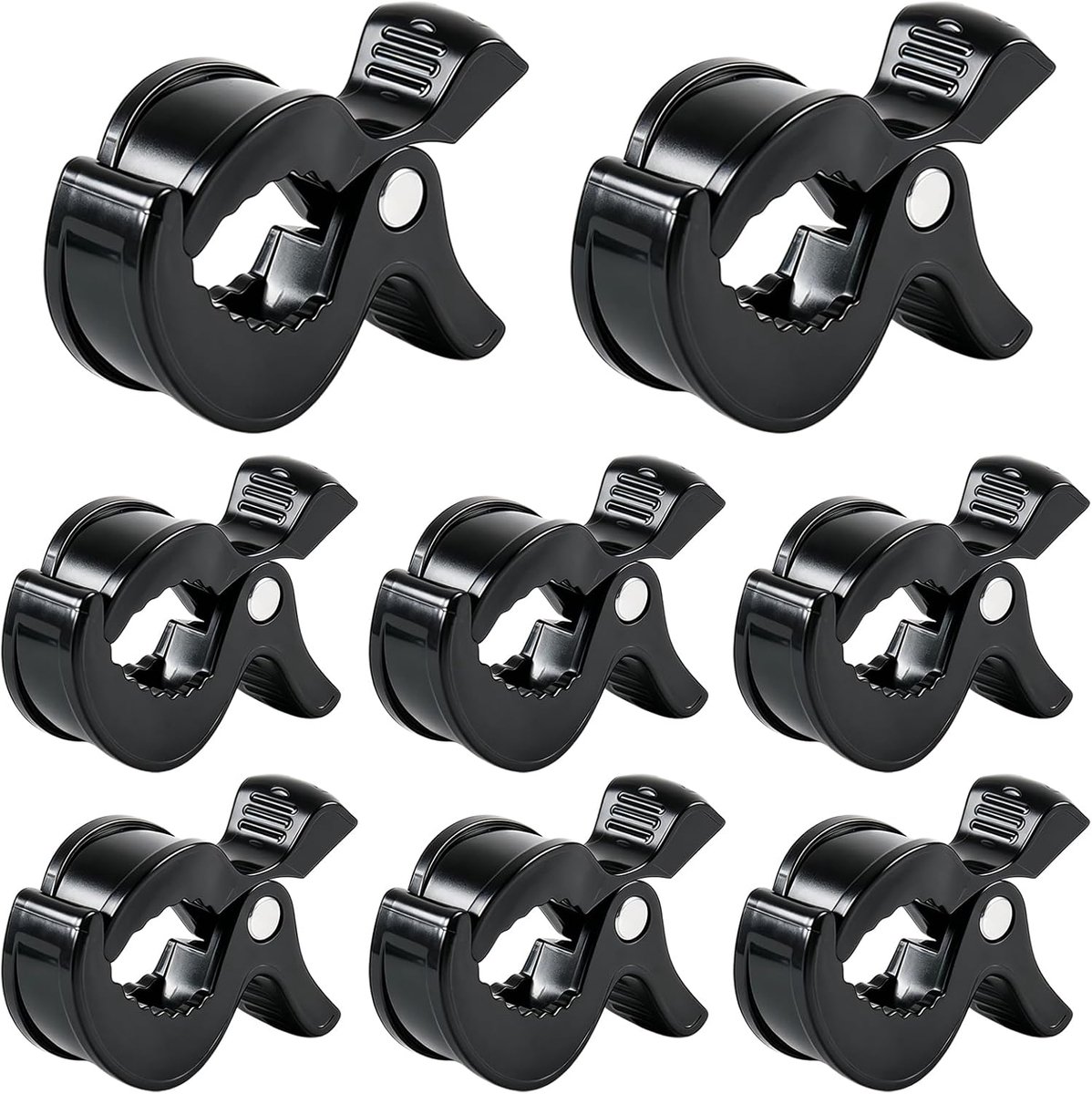 8 x stevige metalen kinderwagenclips
