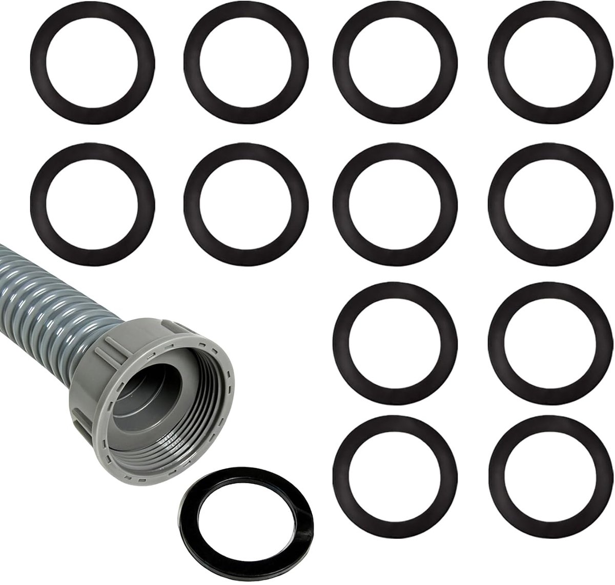 Afdichtingsringen voor afvoerpijp, 45 x 31 x 2 mm, 12 stuks