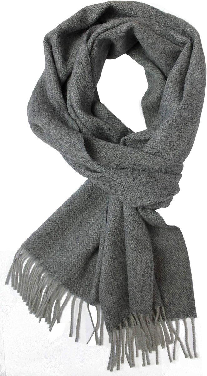 sjaal kasjmier sjaal dames sjaal wintersjaal heren sjaal visgraat 180 x 30 cm Made in Germany