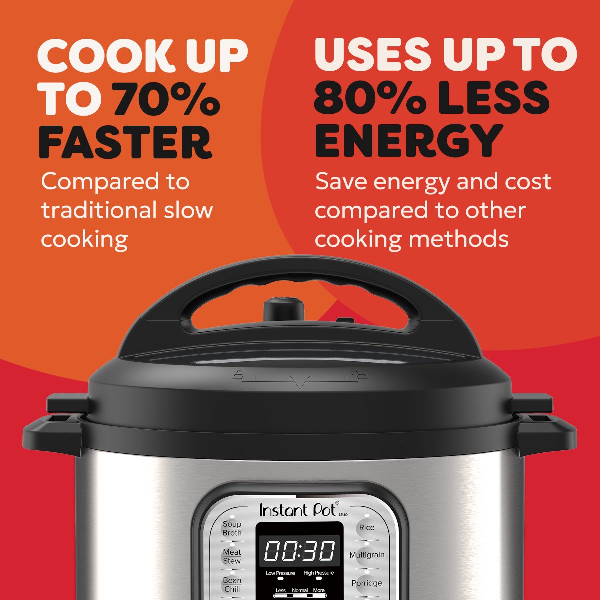 Instant Pot Duo Multicooker 7,6L 1500W Zwart - afbeelding 2
