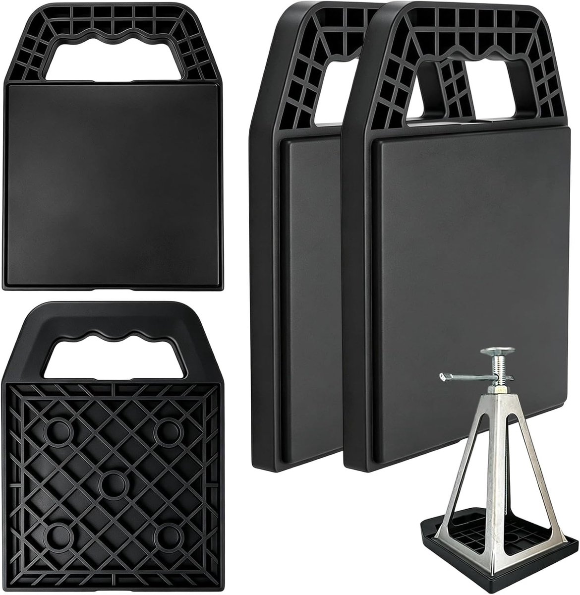 4 stuks steunplaten voor caravans, 23 x 17 x 2 cm, steunplaten voor caravans, kunststof