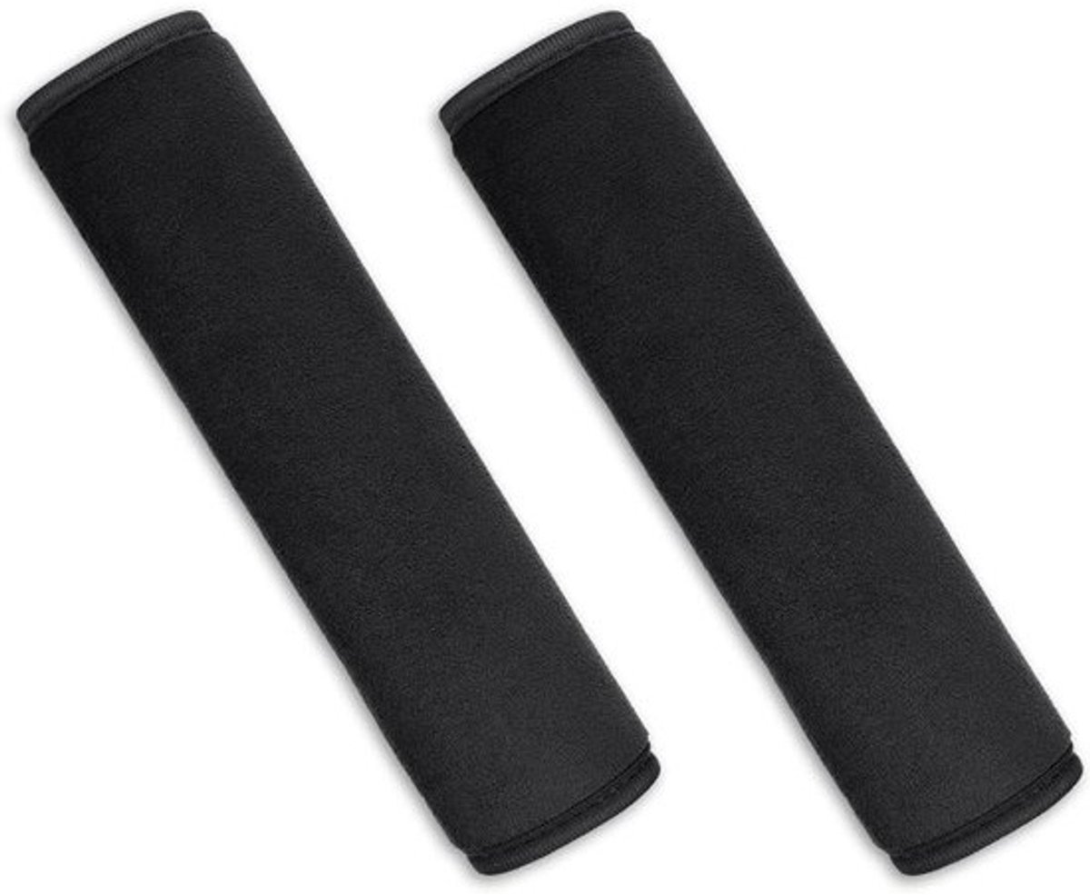 Autogordelpads - Veiligheidskussens - Comfortabel Rijden - Zachte Pluche Stof - 2 Stuks - Zwart