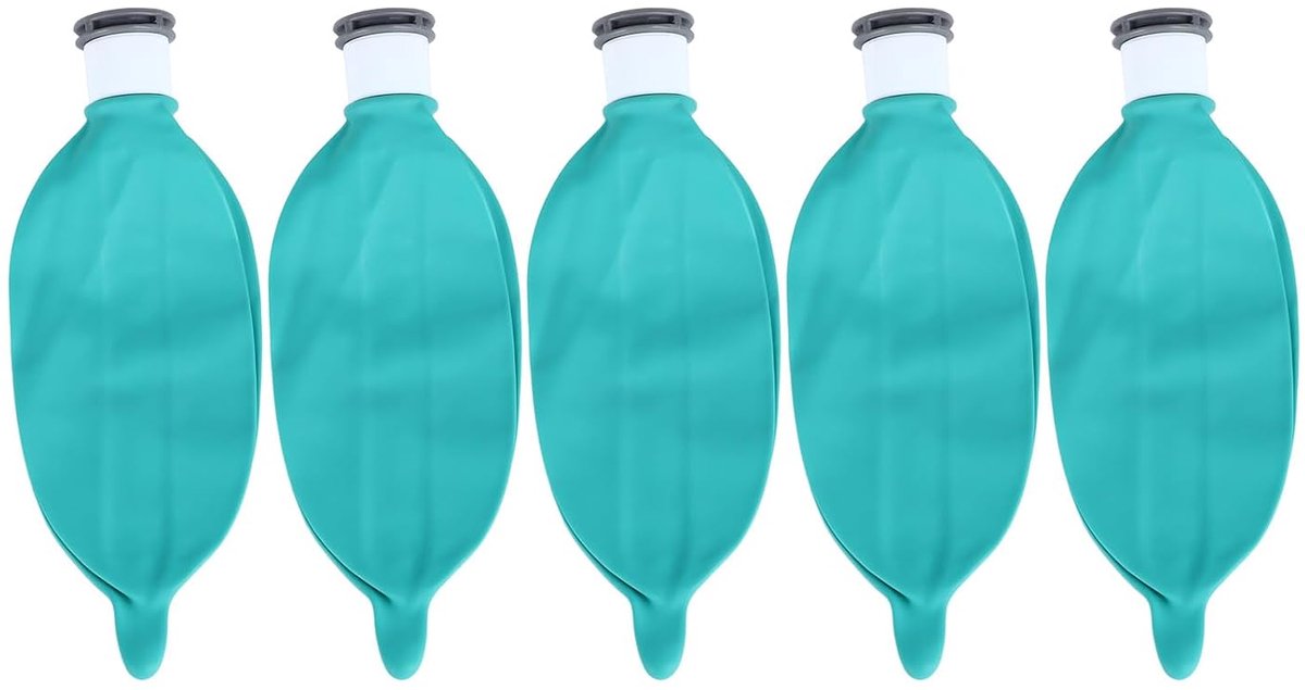 Dailygoods- Ademhalingszakken 0,5L - Herbruikbaar/Duurzaam - NBR-Rubber - 22 mm Poort - Ideaal voor Longkrachttraining - 19 x 8 cm Afmetingen - Gaszak