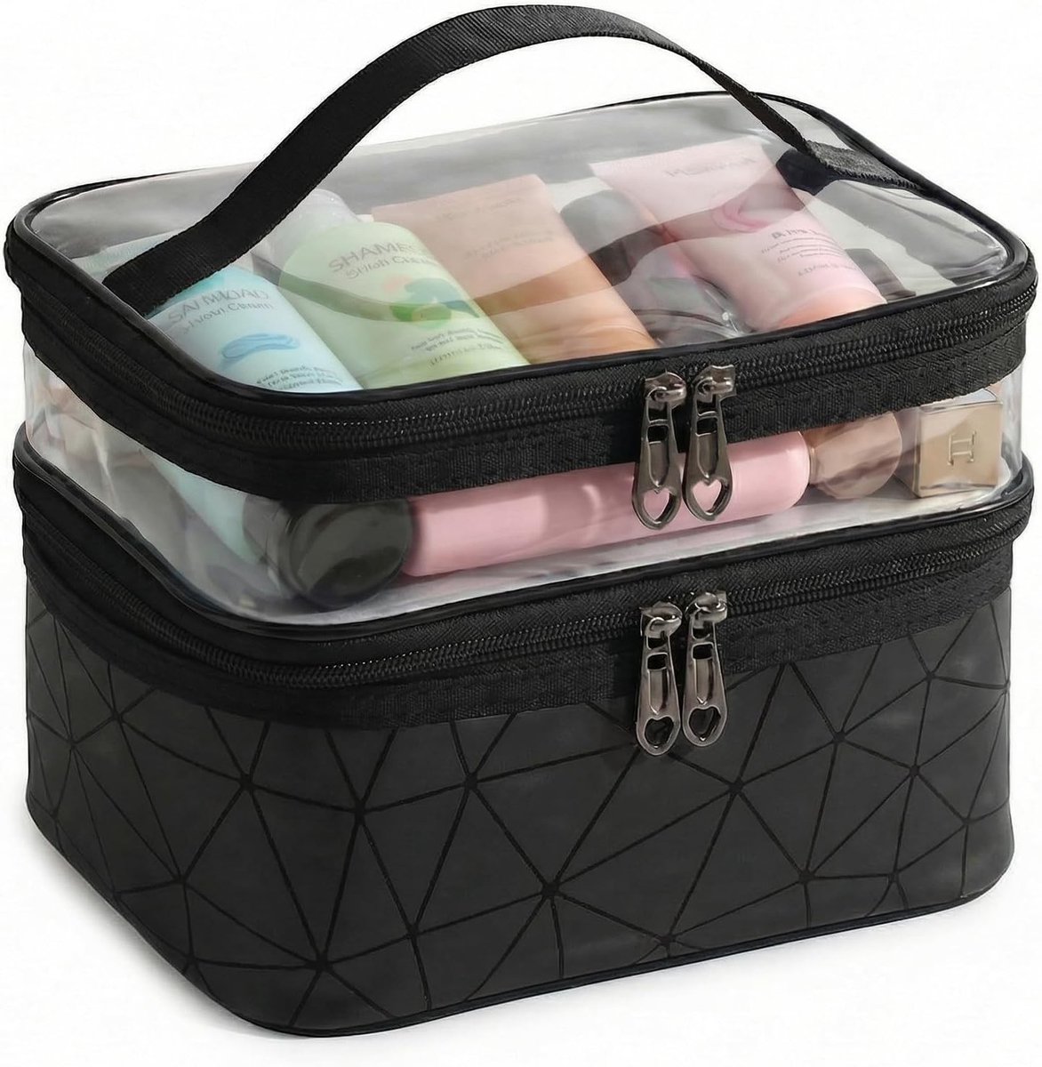 Beauty Case - Zwart - 23 x 17 x 16 cm - Waterdichte Make-uptas met Organizers - Voor Dames en Heren