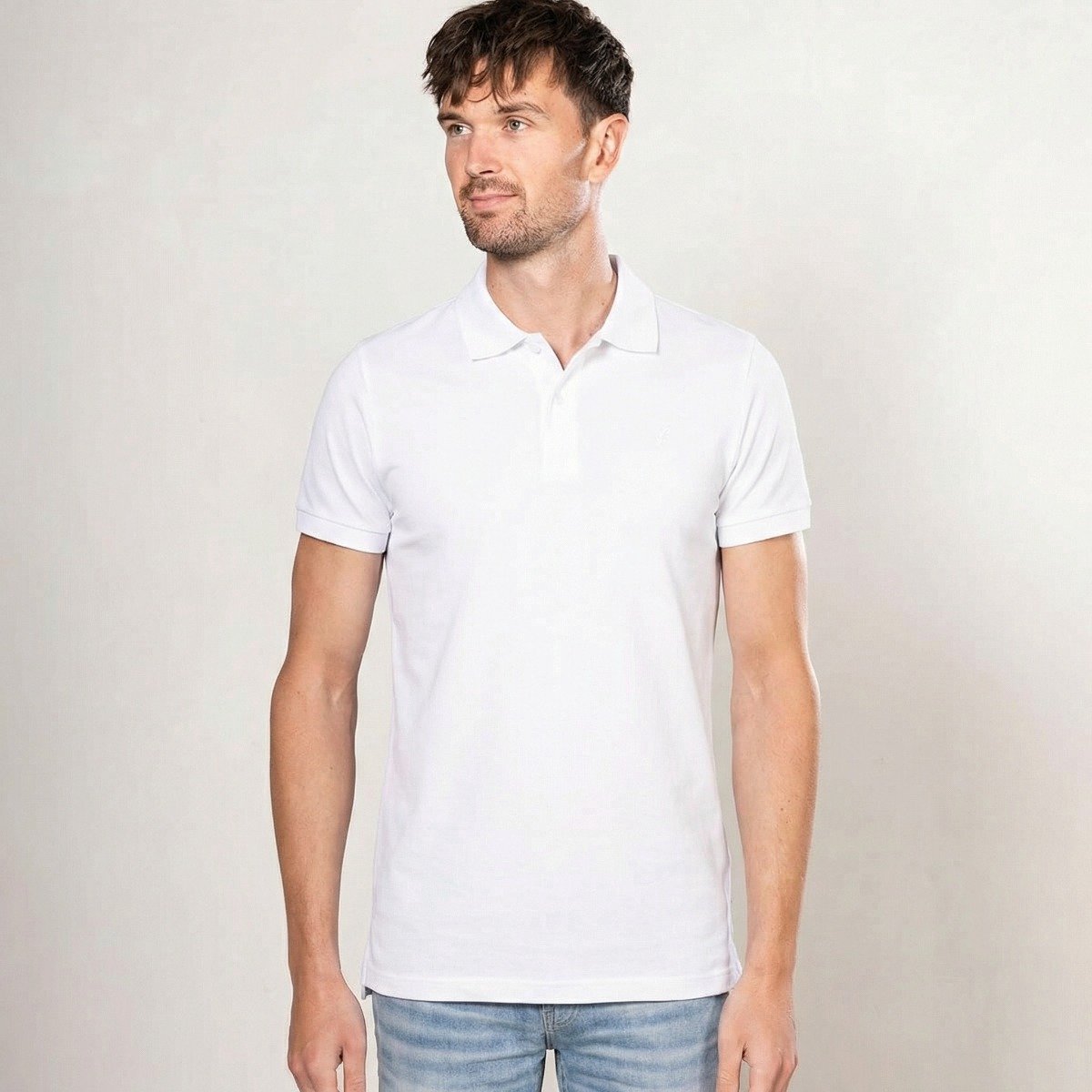 Alca Fashion - Extra Long - Heren Polo - Wit - M
