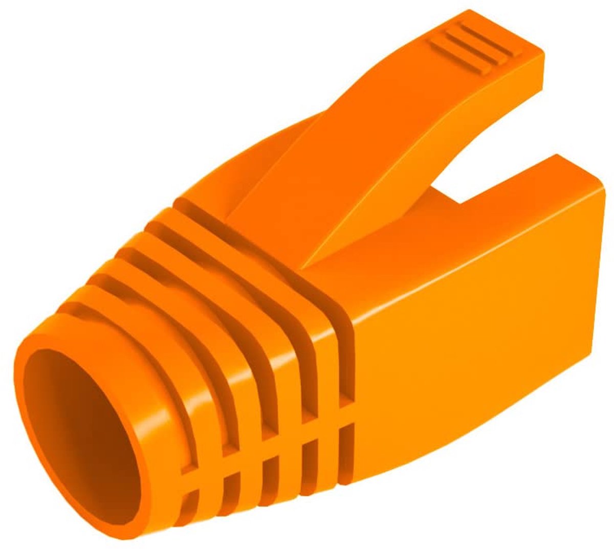 50 Stks Cat6 Cat6A Cat7 Strain Relief Boot, RJ45 Plug Connector Cover Modulaire Netwerk Plug Connector Cap Kabel Connector Laarzen, Oranje