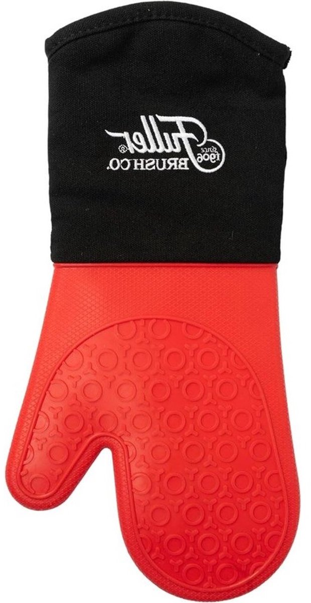 Siliconen ovenhandschoen - Keukenhanddoek Hittebestendig - Koken en Bakken - Extra Lange Mouw - 36.8 cm - Zwart