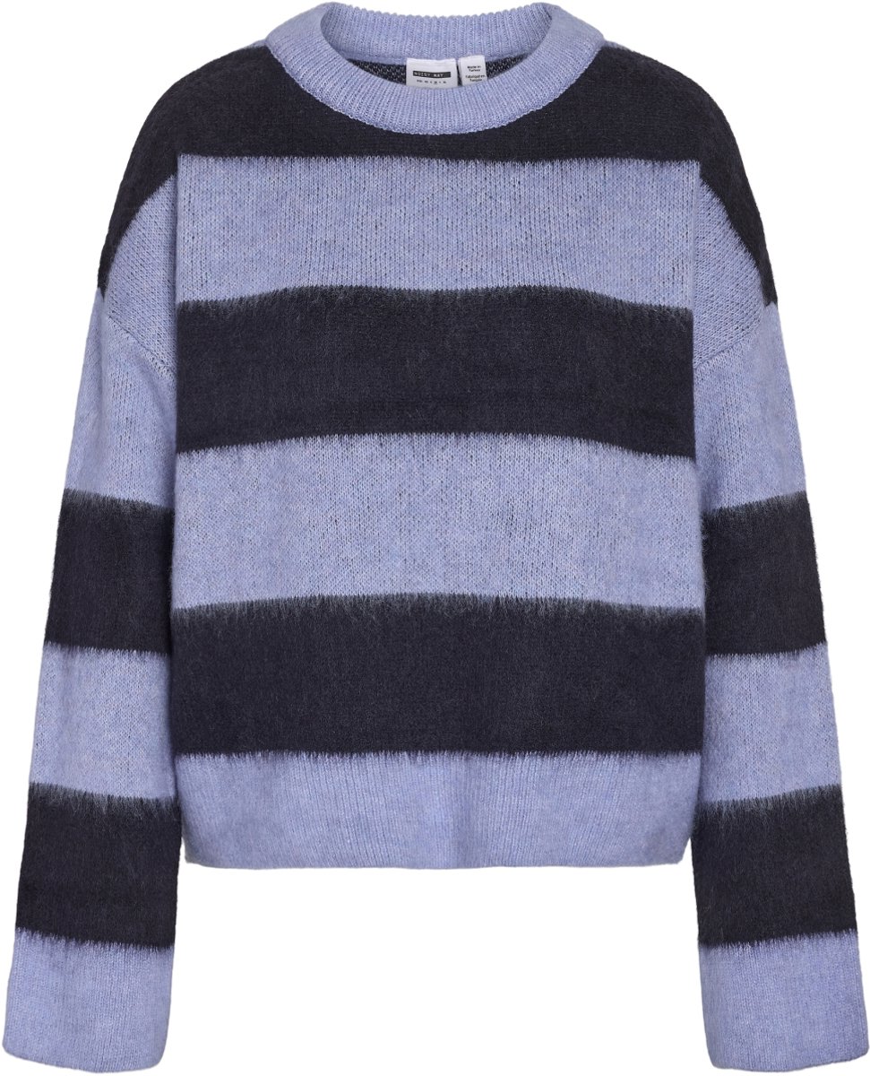 Noisy may Trui Nmsoff L/s O-neck Knit Noos 27037966 Hydrangea/navy Blazer Dames Maat - M